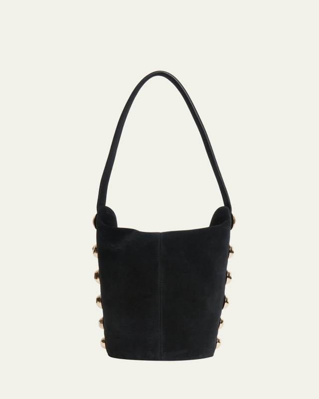 Amaya Studded Leather Bucket Bag